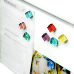 48-Pack Glitter&Matte Glass Fridge Magnets(24 Colors)