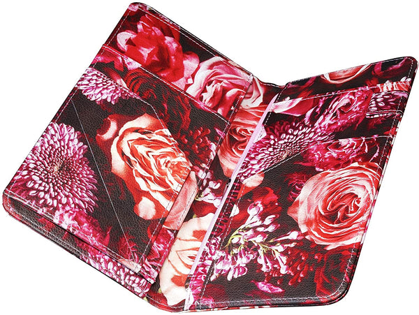 5x9" Rose Flower Server Book with Zipper&Magnetic