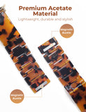 Luroza Resin Link Apple Watch Band (Tortoise)