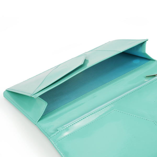 4.8x9" Soft Turquoise Server Book with Zipper&Magnetic