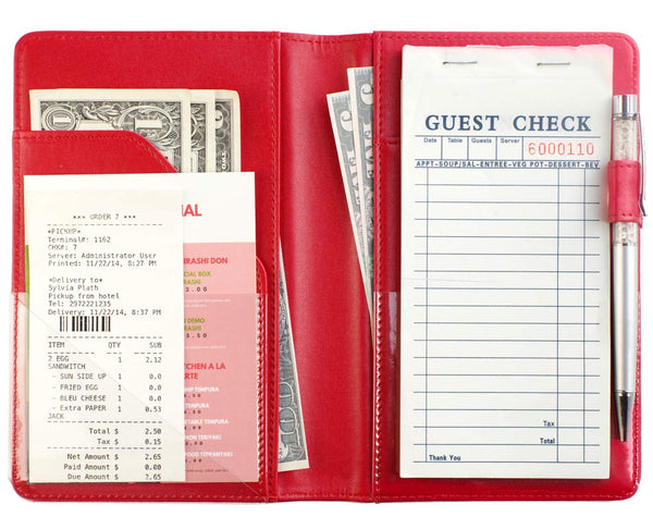 4.7x7.5" Classic Red Server Book Wallet