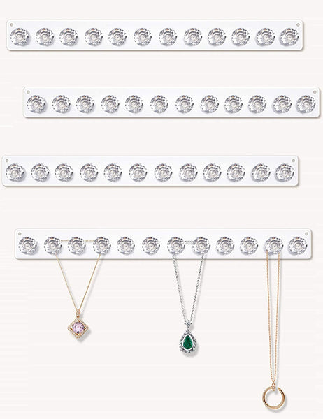 Necklace Holder Hanger Diamond Hooks (White)