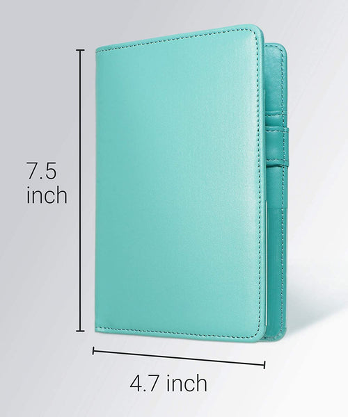 4.7x7.5" Classic Turquoise Green Server Book Wallet