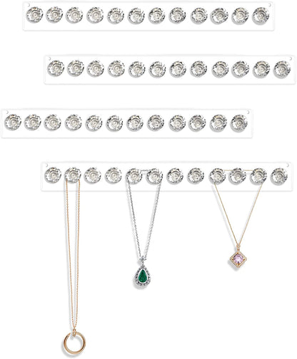 Necklace Holder Hanger Diamond Hooks (Clear)