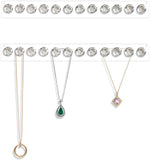 Necklace Holder Hanger-Diamond Hooks (Clear)