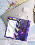 7"x3.5" Starry Vegan Leather Checkbook Cover