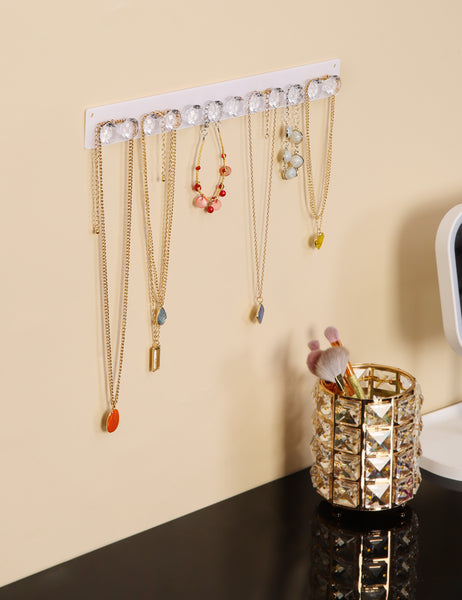 Necklace Holder Hanger Diamond Hooks (White)