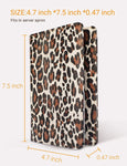 4.7x7.5" Classic Light Leopard Server Book Wallet