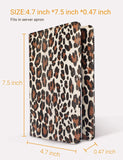 4.7x7.5" Classic Light Leopard Server Book Wallet