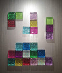 48-Pack Glitter&Matte Glass Fridge Magnets(24 Colors)