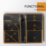 4.7x7.5” Glitter Black Server Book Wallet