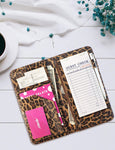 5x9" Dark Leopard Server Book with Zipper&Magnetic