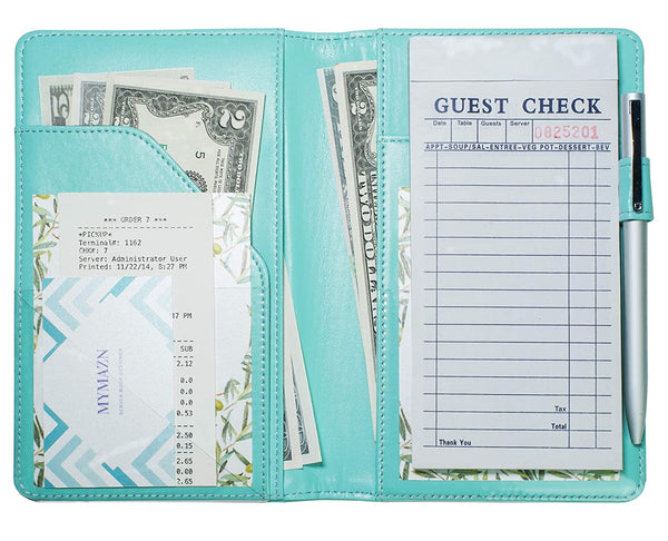 4.7x7.5" Classic Turquoise Green Server Book Wallet