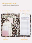 4.7x7.5" Classic Light Leopard Server Book Wallet