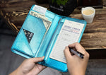 4.7x9" Metallic Blue Server Book with Zipper&Magnetic