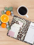 4.7x7.5" Classic Light Leopard Server Book Wallet