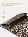 5x9" Light Leopard Server Book with Zipper&Magnetic