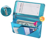 4.7x9" Metallic Blue Server Book with Zipper&Magnetic