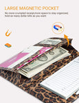 5x9" Dark Leopard Server Book with Zipper&Magnetic
