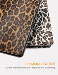 4.7x7.5" Classic Light Leopard Server Book Wallet