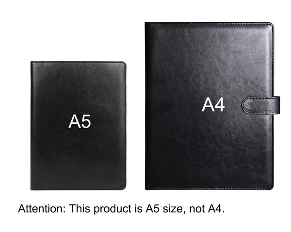 A5 Portfolio Folder with Clipboard 7x9.3" (Black)