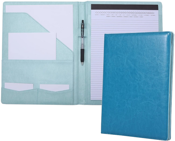 A4 Portfolio Folder with Pocket 9.84"×12.6"(Turquoise Teal Green)