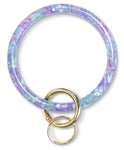 2.95" Acetate Key Ring Bracelet(Green&Purple)