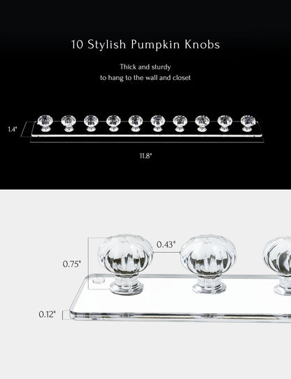 Necklace Holder Hanger Pumpkin Hooks (Clear)