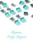 24-Pack Silver & Blue Glass Refrigerator Magnets
