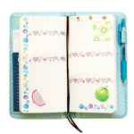 5x9'' Mermaid Blue Server Book with Zipper&Magnetic
