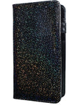 4.7x7.5” Glitter Black Server Book Wallet