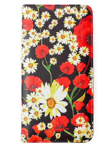 5x9" Red Flower Server Book with Zipper&Magnetic
