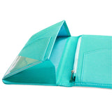5x9'' Turquoise Server Book with Zipper&Magnetic