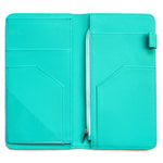 5x9'' Turquoise Server Book with Zipper&Magnetic