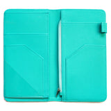 5x9'' Turquoise Server Book with Zipper&Magnetic